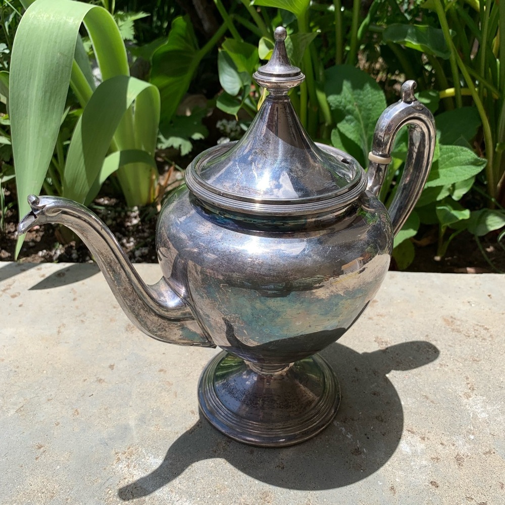 VTG Antique TEA pot kettle letter R USA home decor